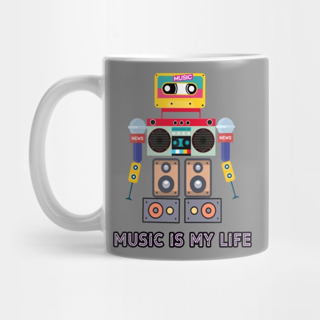 Music is my life,love music, robot by zzzozzo